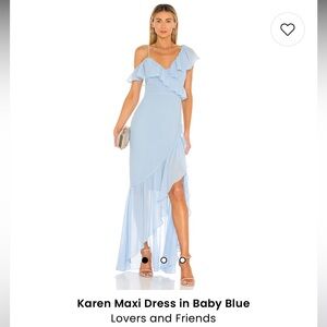 Lovers and Friends Karen Maxi Dress in Baby Blue, XS